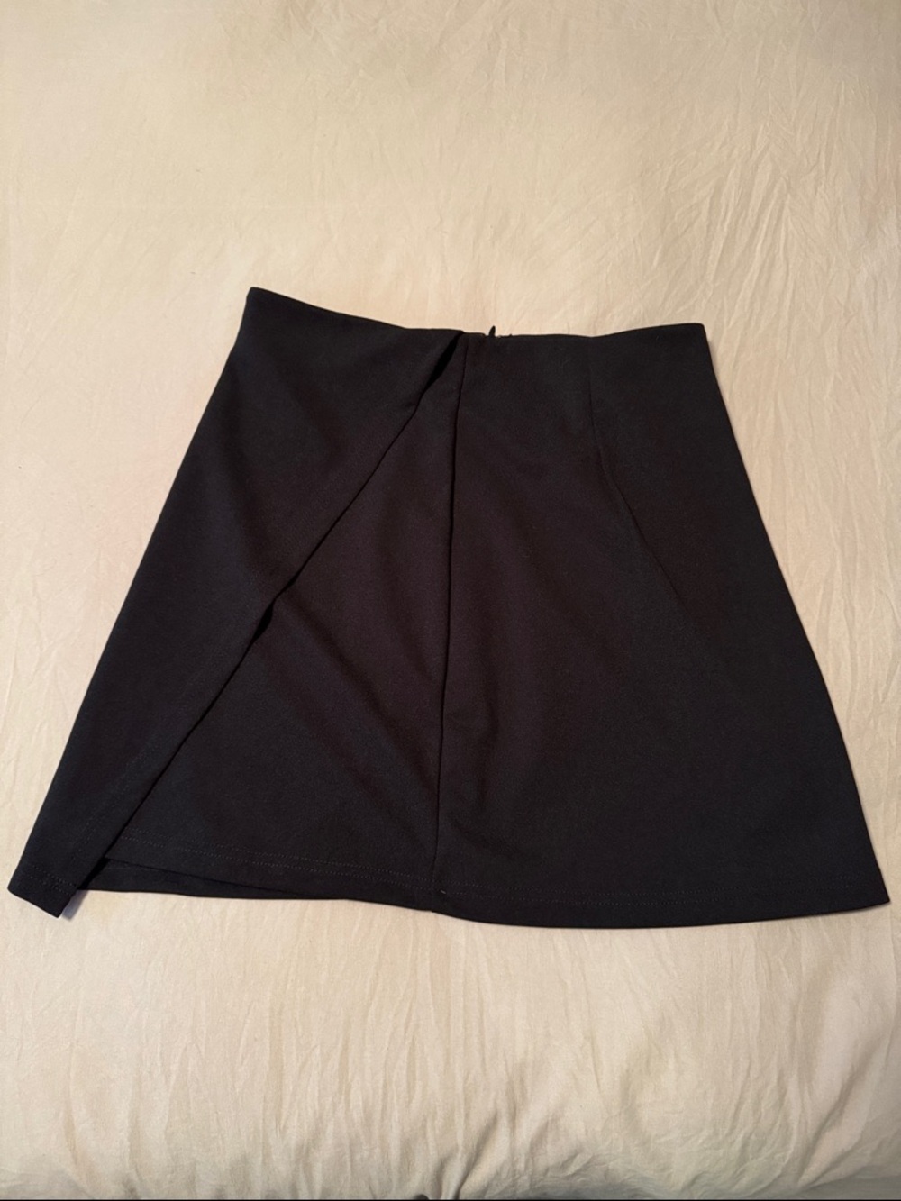 SHEIN Black Wrap-Front Mini Skirt